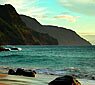 End of the road in Haena, Ke'e beach