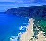 Polihale beach from above and the end of the Na Pali
